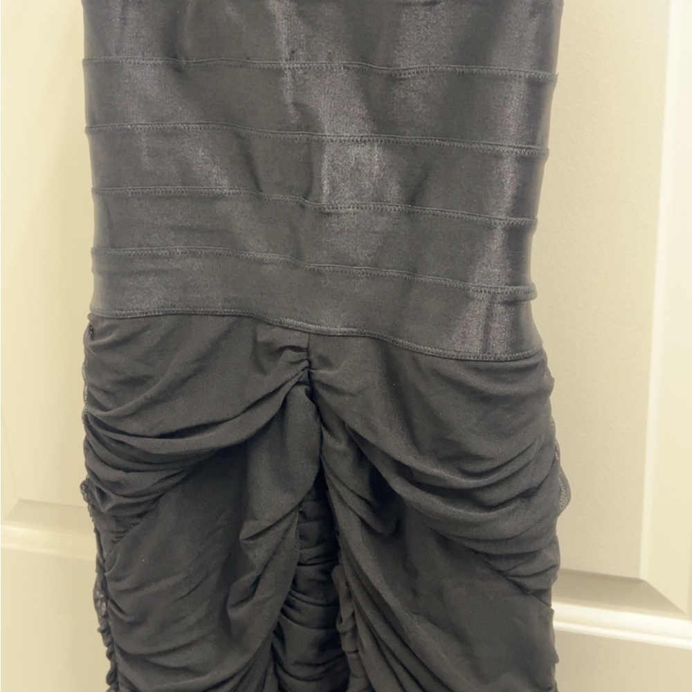 Elegant Black Ruched Skirt